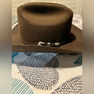Brown Resistol cowboy hat!